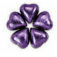 Chocolate Hearts -Purple (Milk) - Click Image to Close